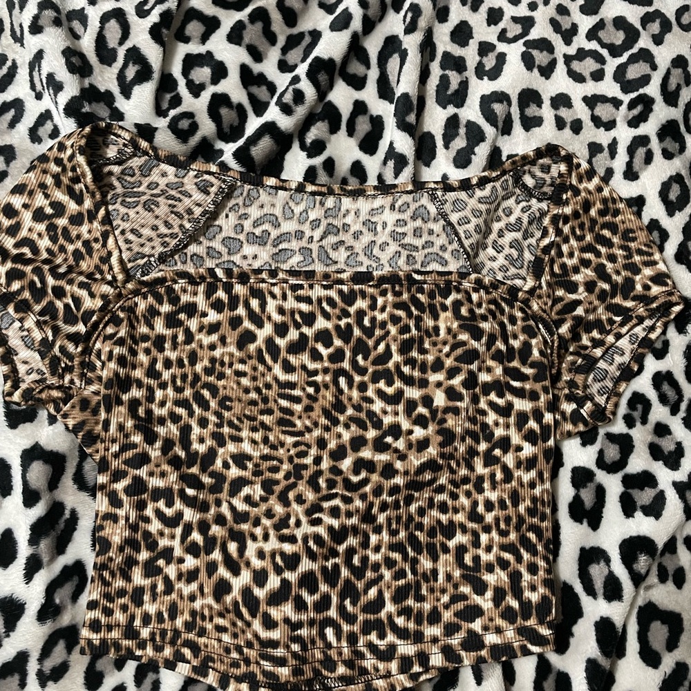 SHEIN Brown Leopard Print Blouse
